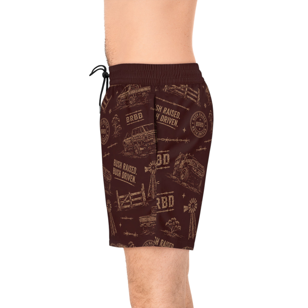 Bush Raised Pattern Swim Shorts — Country Ute