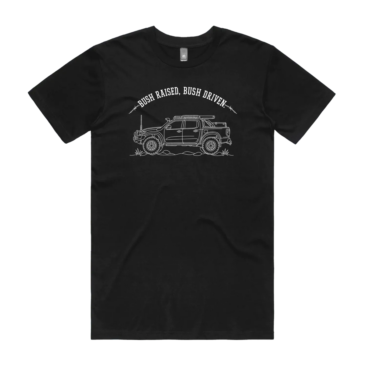 Black front flat lay