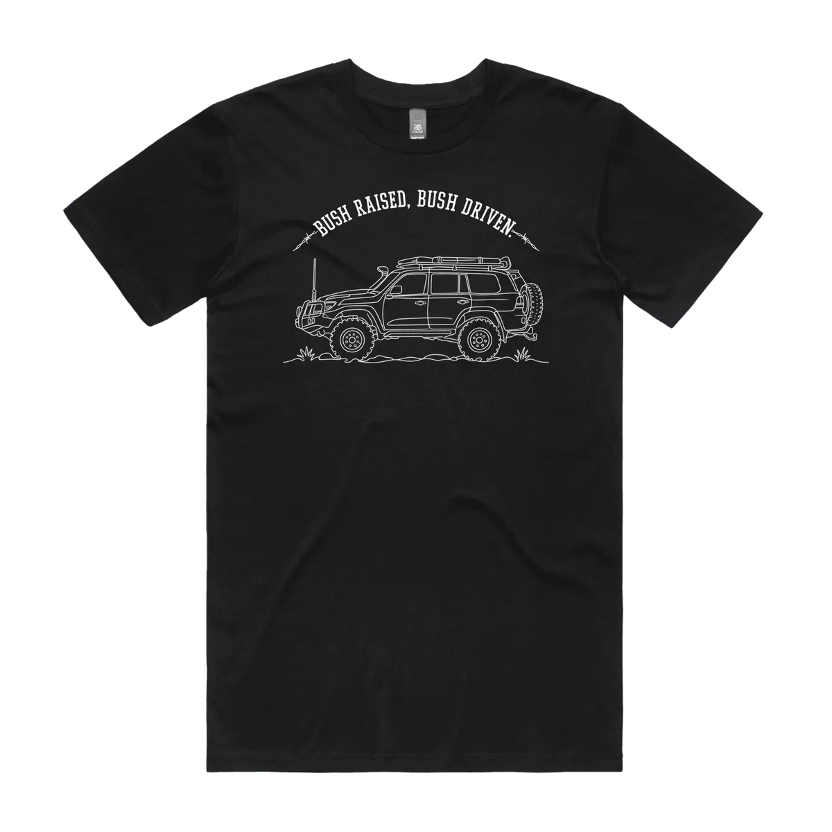 Black front flat lay