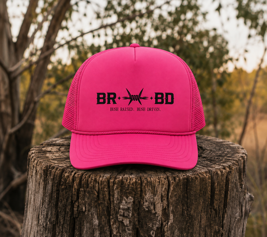 BRBD Foam Trucker Cap — Bush Raised. Bush Driven.