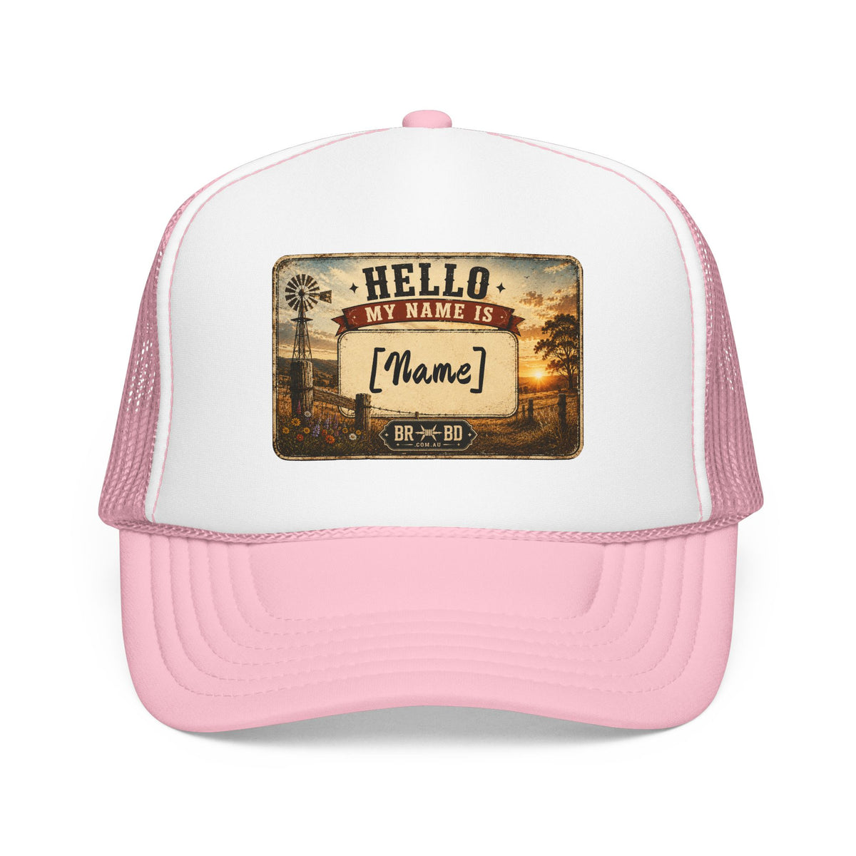 BRBD Personalised Foam Trucker Cap — “Hi, My Name Is…”