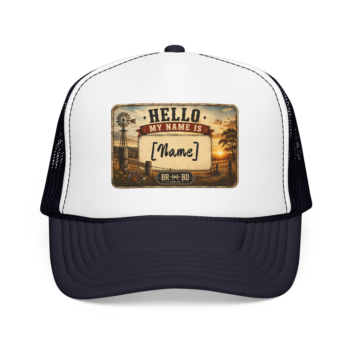 BRBD Personalised Foam Trucker Cap — “Hi, My Name Is…”