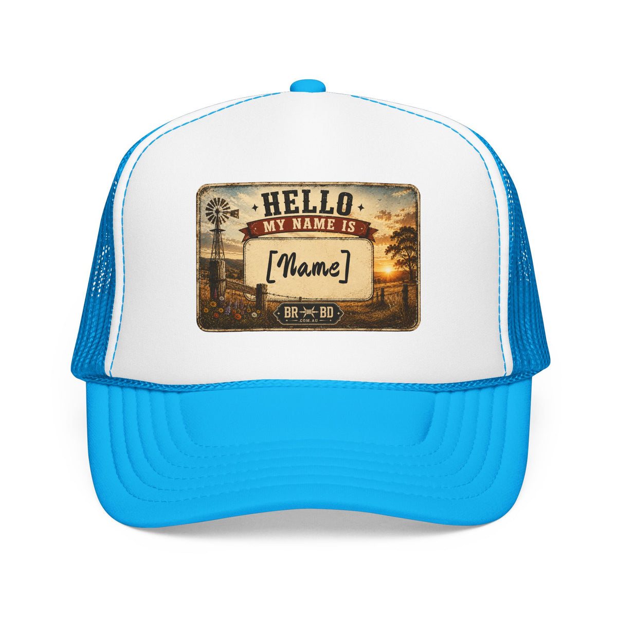 BRBD Personalised Foam Trucker Cap — “Hi, My Name Is…”