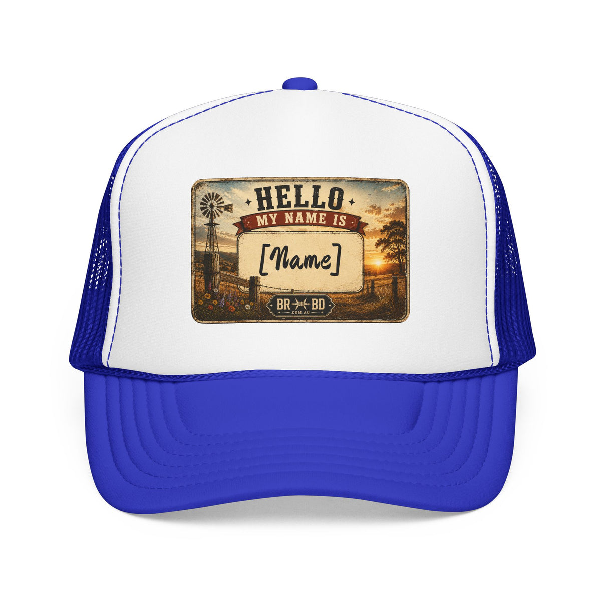 BRBD Personalised Foam Trucker Cap — “Hi, My Name Is…”