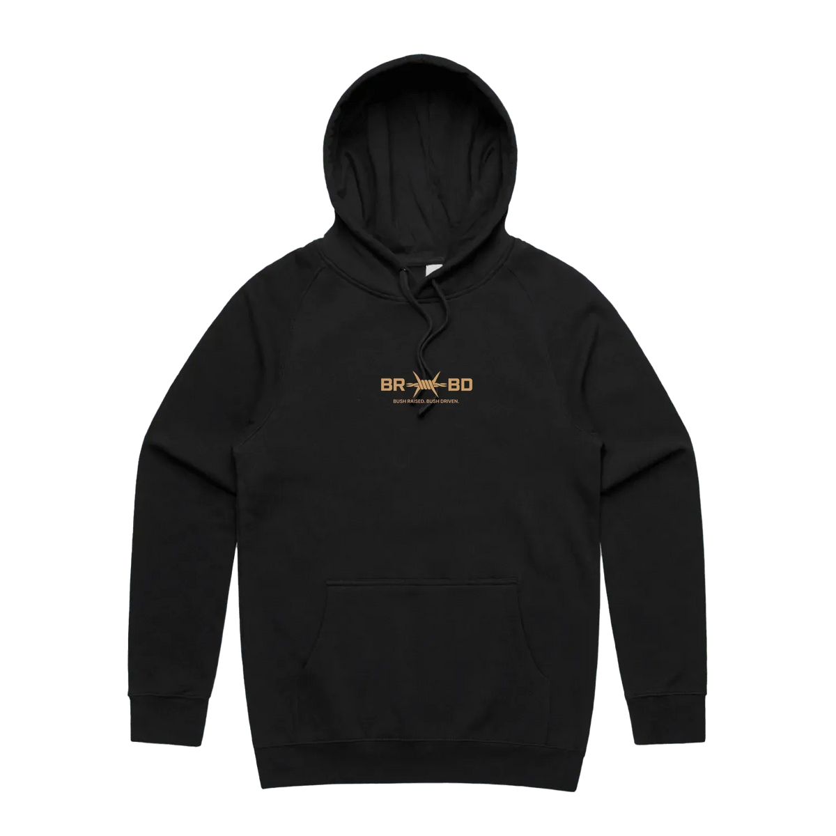 Black front flat lay