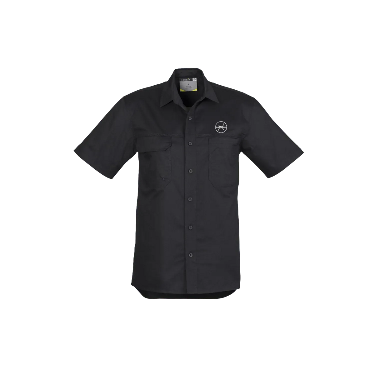Black front flat lay