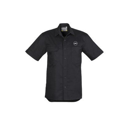 Black front flat lay