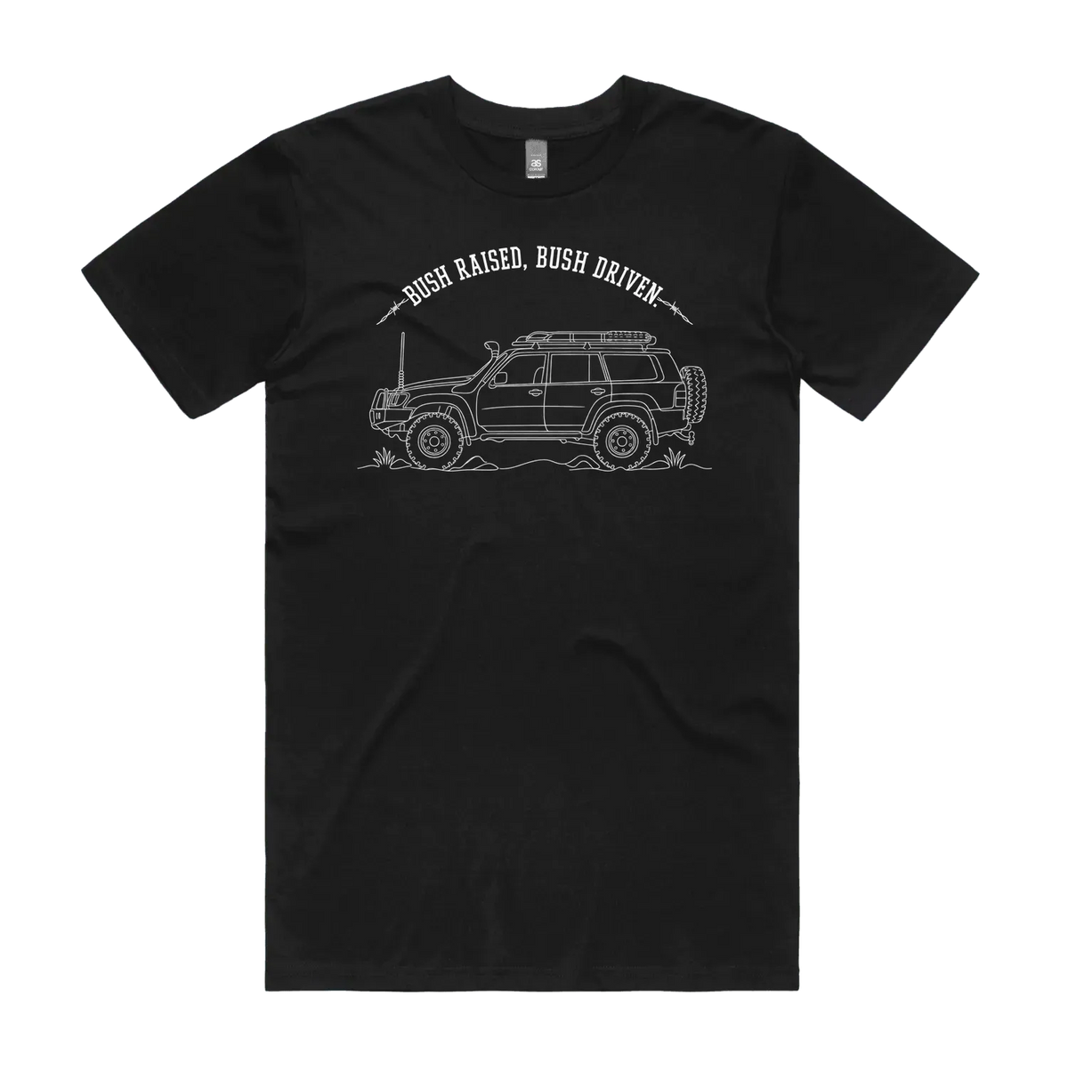 Black front flat lay