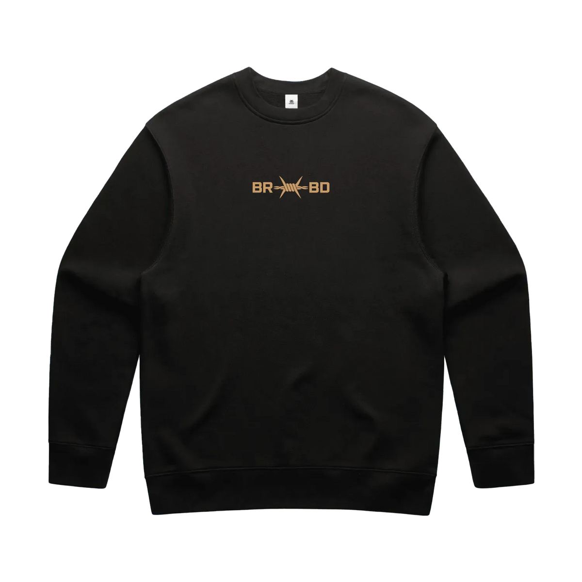 Black front flat lay