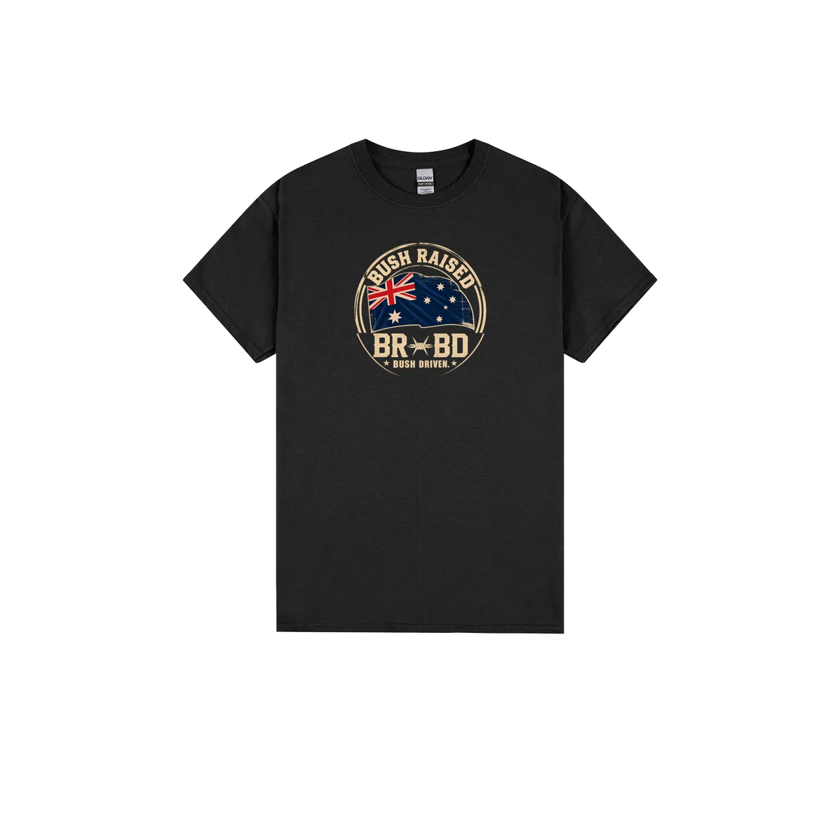 Black front flat lay