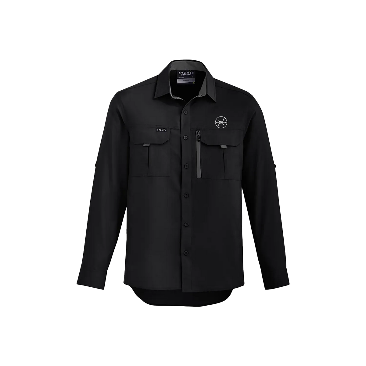 Black front flat lay