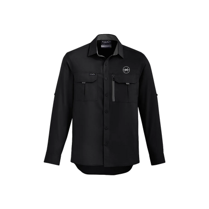 Black front flat lay