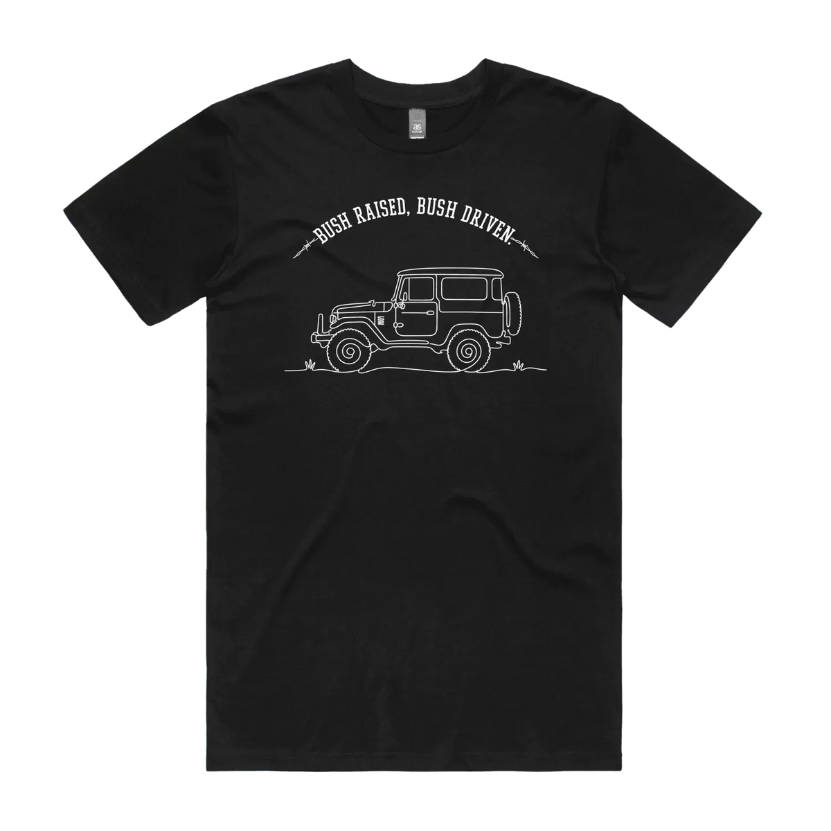 Black front flat lay