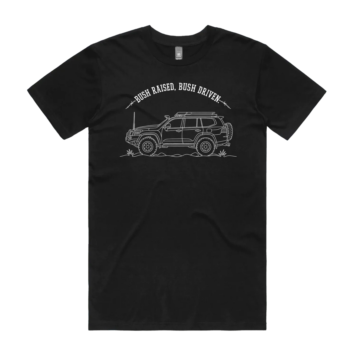 Black front flat lay