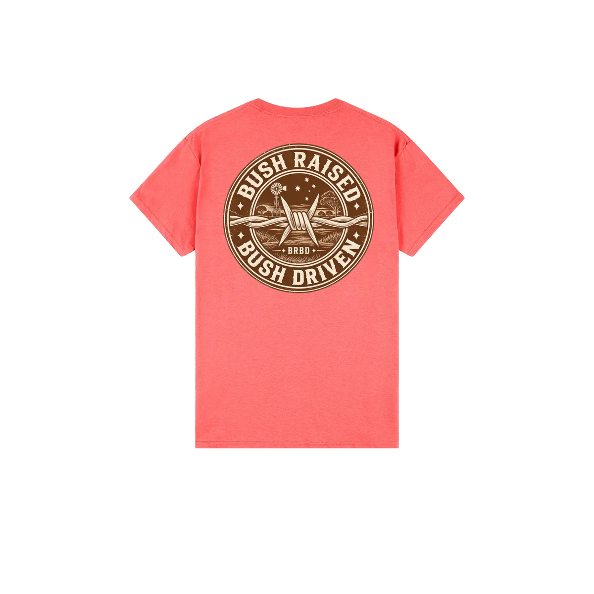 Coral Silk back flat lay