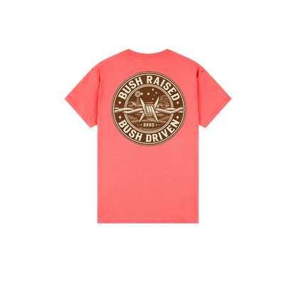 Coral Silk back flat lay