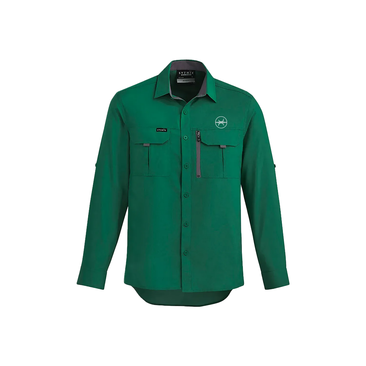 Green front flat lay
