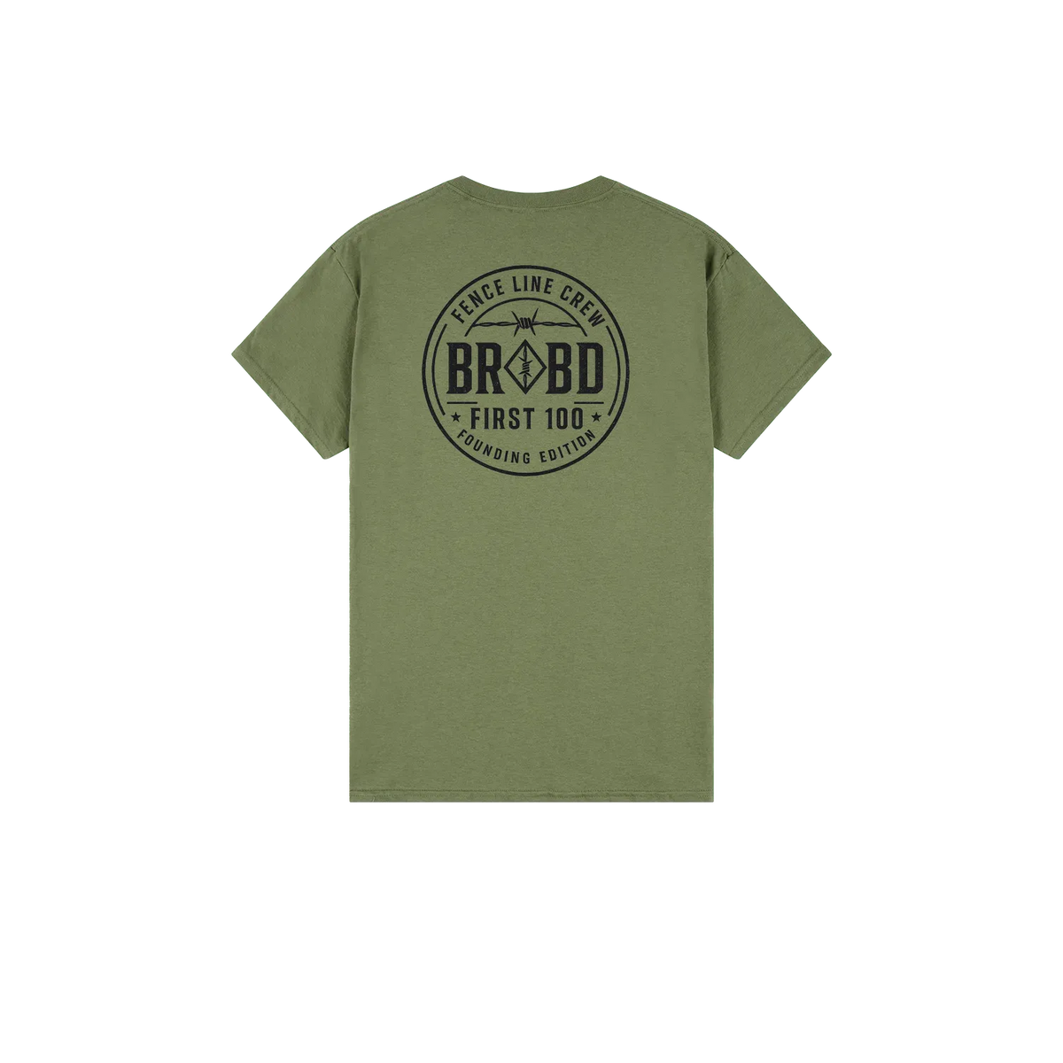 Military Green back flat lay