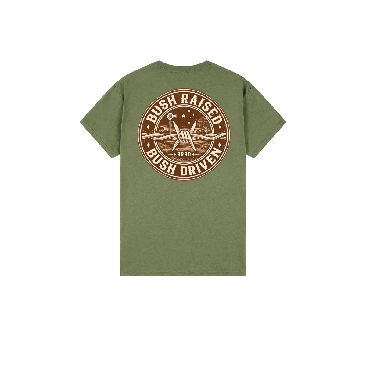 Military Green back flat lay