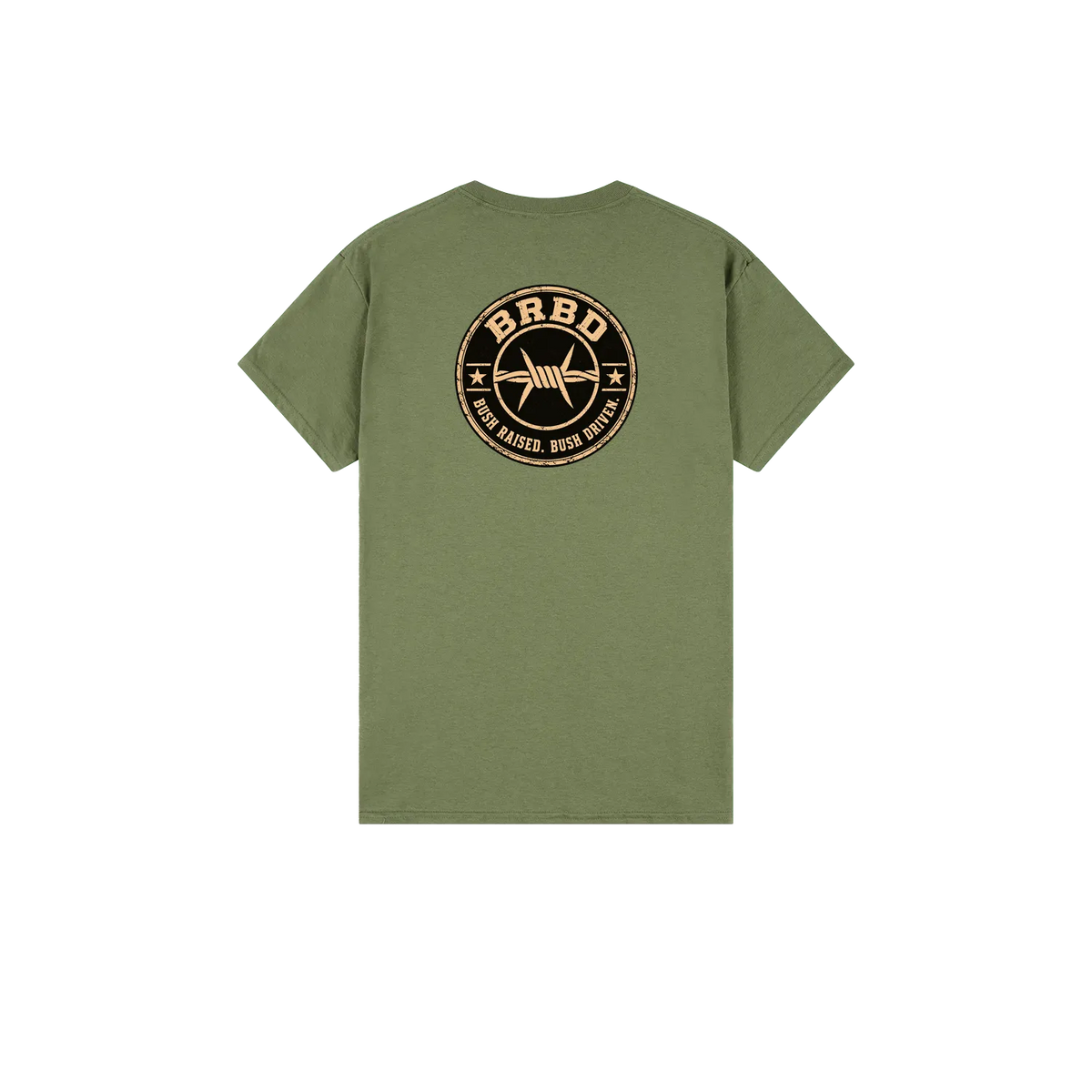 Military Green back flat lay