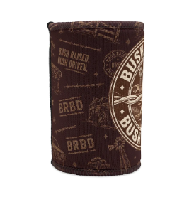 BRBD Stubby Cooler - Maroon Print with Large Logo