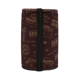 BRBD Stubby Cooler - Maroon Print with Large Logo