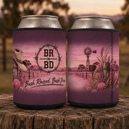 BRBD Pink Scenery Stubby Cooler