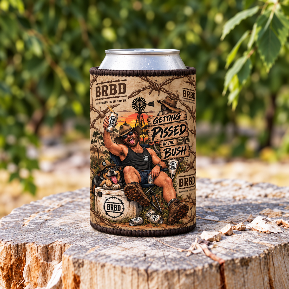 Pissed in Bush Stubby