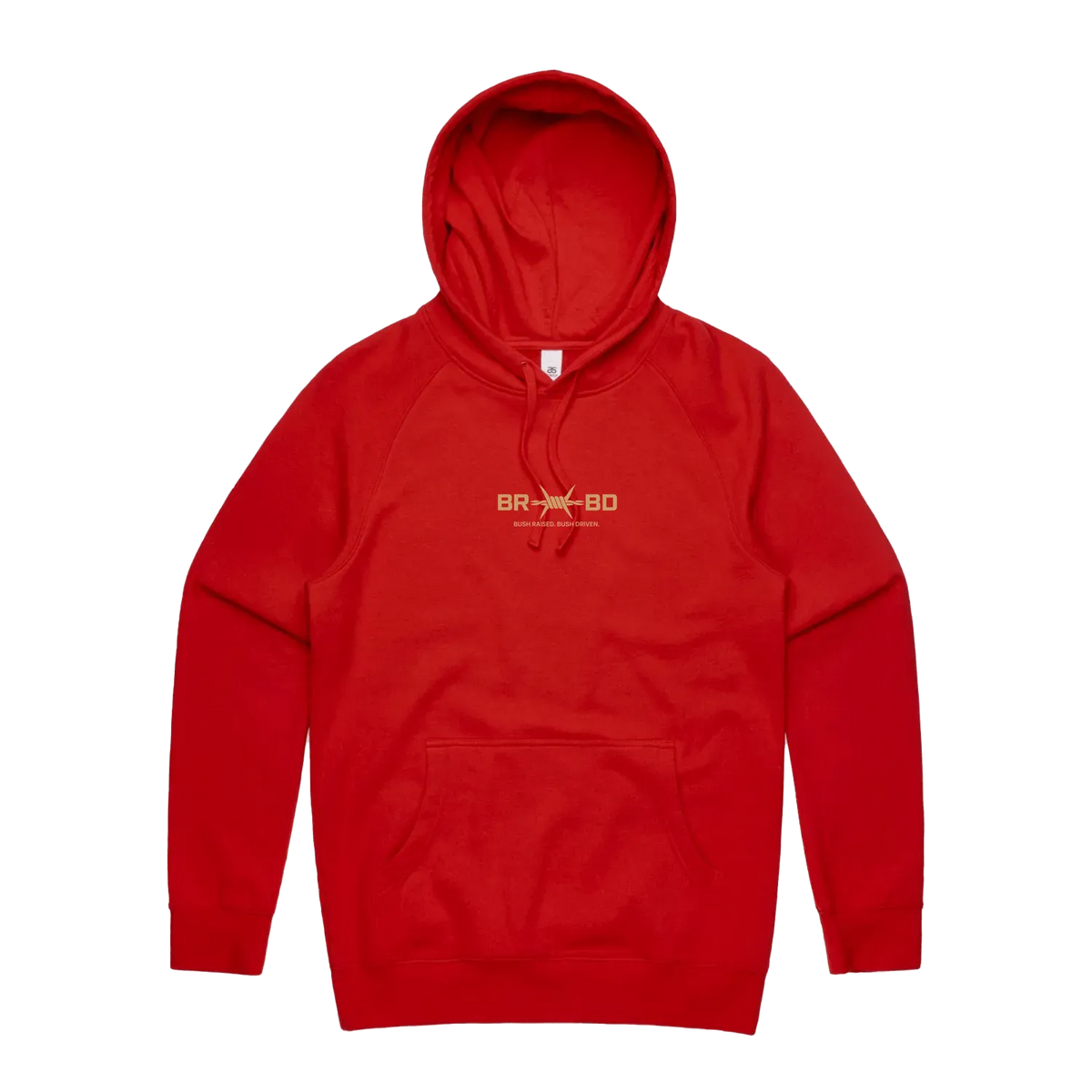 Red front flat lay