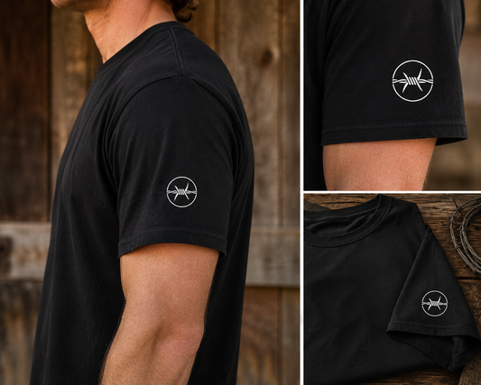 BRBD Arm‑Mark Tee — Minimal, Clean, Country Subtle